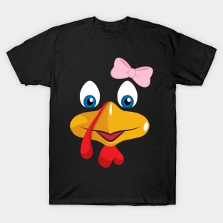 'Turkey Face' Funny Thanksgiving Gift T-Shirt